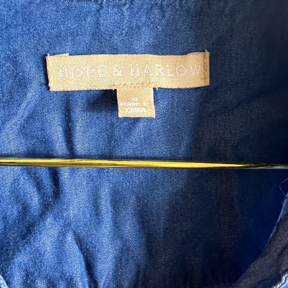 Dark Jean Long Sleeve Dress - Picture 4 of 5